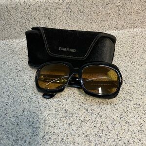 Tom Ford Black Sunglasses with Brown/Amber Lenses